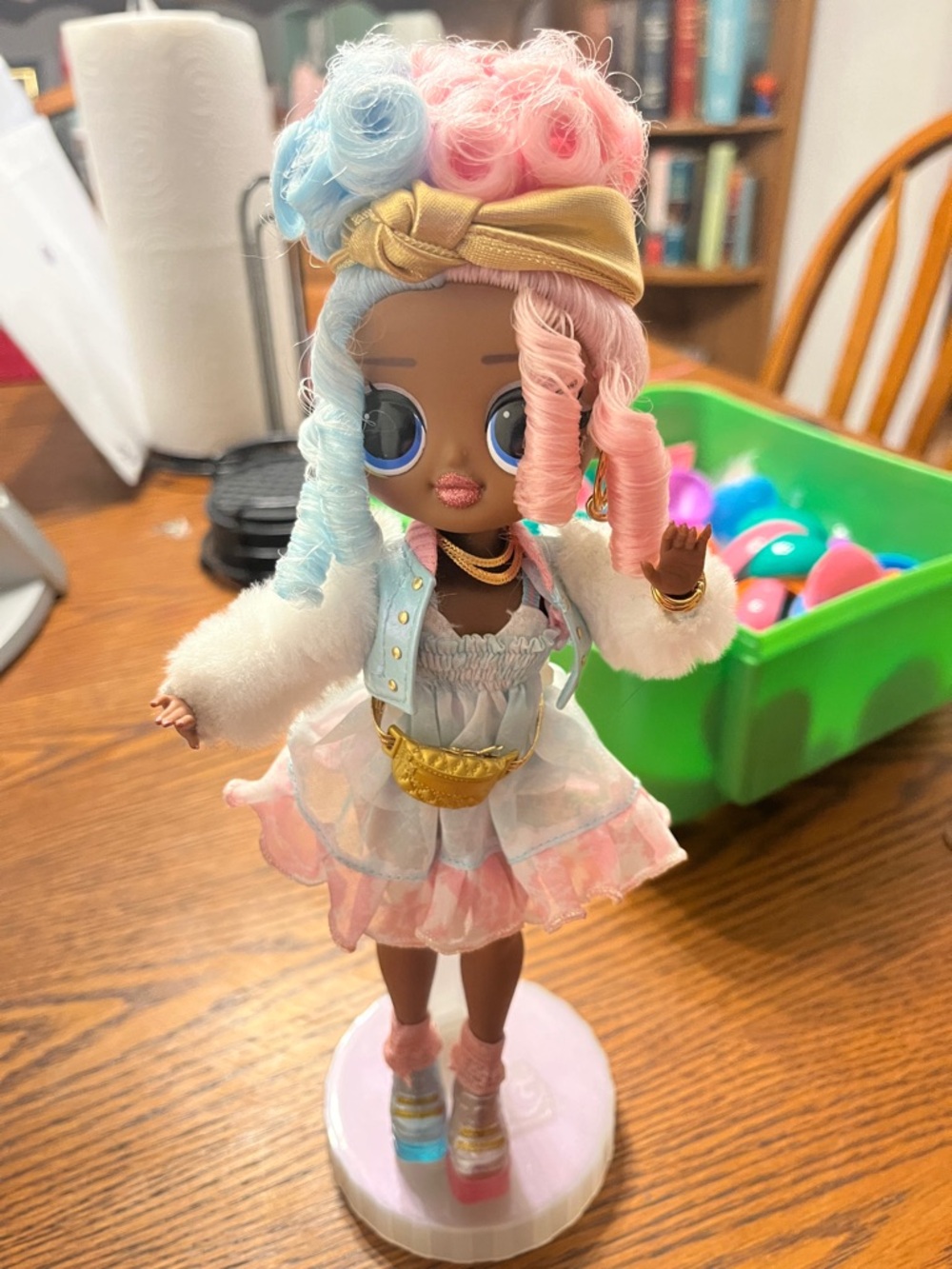 L.O.L. Surprise! Pastel Pink & Blue Hair Doll with Gold Headband